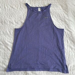 Lilac, Nike DRI-FIT workout top. Size S. Light, vented material.